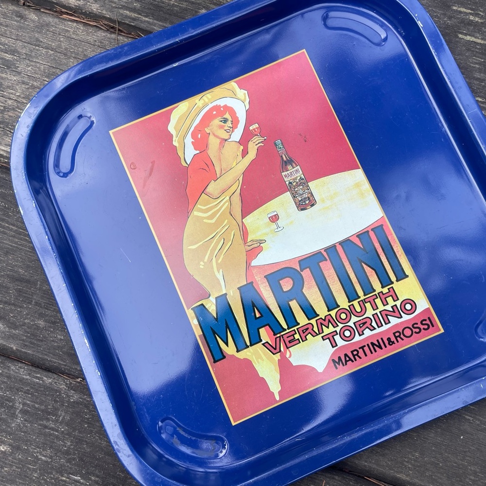 Martini & Rossi Blue Serving Tray